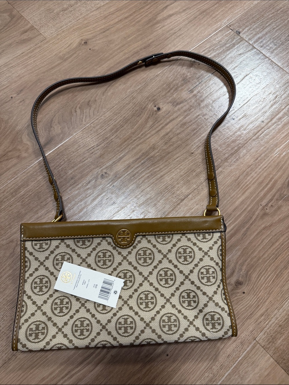 Tory Burch Beige Monogram multi use wristlet - Picture 5 of 5